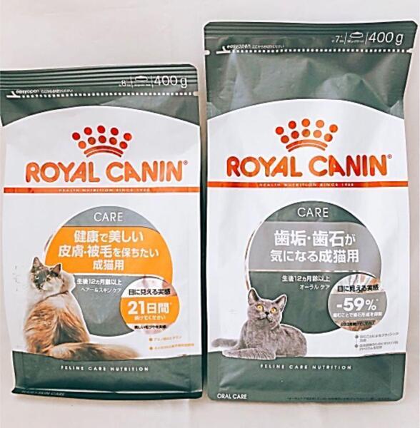 猫まっしぐら ロイヤルカナン ヘアースキン とオーラルケア セット 猫 #鍵しっぽネコの森キャットフード