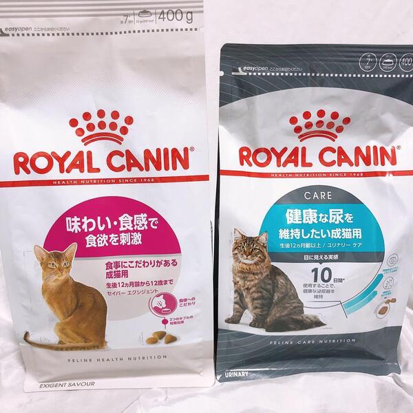 猫まっしぐら ロイヤルカナン 健康的な尿ユリナリー と 味わい食感 400g1袋ずつ 猫 #鍵しっぽネコの森キャットフード