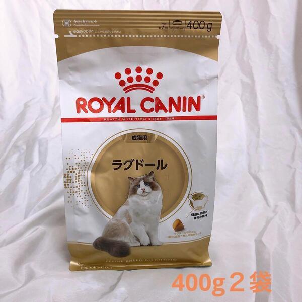 ロイヤルカナン 猫 成猫 ラグドール 400g2袋 キャットフード #鍵しっぽネコの森キャットフード