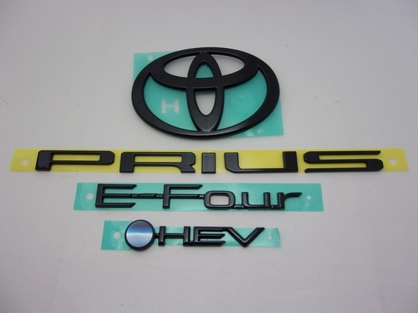 【 ZVW65系PRIUS : ZVW60系PRIUS 】60系 65系 プリウス トヨタ カラーNO202 ブラック エンブレム フロント&リア4点セット