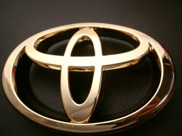 新品純正品! 【 トヨタ 30系 前期/後期 セルシオ TOYOTA 30系 CELSIOR 】 純正 24金 メッキ ゴールド フロント トヨタマーク エンブレム