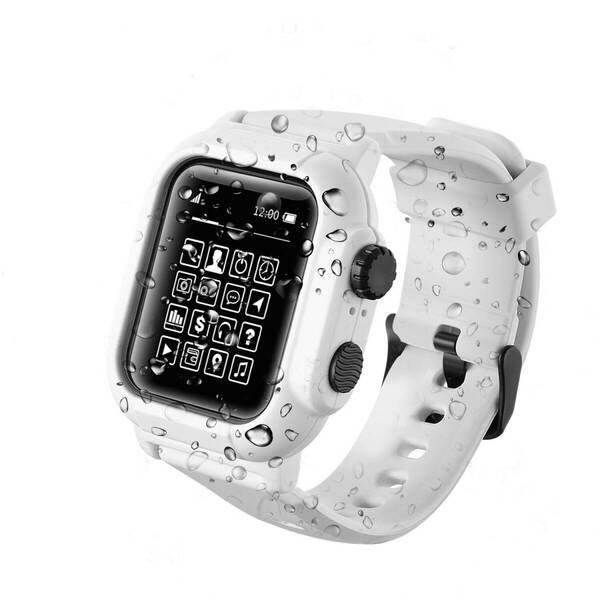 アップルウォッチ バンド シリーズ SE/6/5/4/3/2/1 ケース 完全防水 吸収 防塵 ベルト Apple Watch 装着簡単45mm 42mm 44mm 40mm