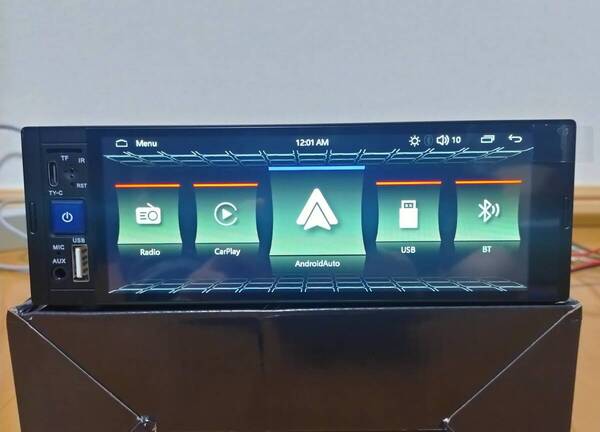 送料無料 バックカメラ付き 1DIN 6.86インチ アンドロイドナビ ディスプレイオーディオ iPhone CarPlay アンドロイドオート