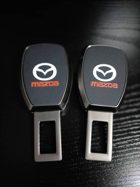2個set 送料無料 MAZDA マツダ シートベルト エンブレム 延長エクステンダー ロードスター CX-3 CX-5 CX-8 アテンザ デミオ