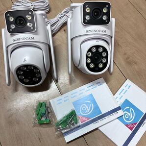 IP66防水仕様AI自動追跡 2.4 Wi-Fi強力電波防犯カメラ 2台セット