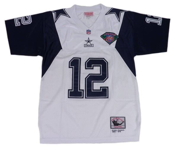 mitchell&ness ミッチェル&ネス Dallas Cowboys ダラス カウボーイズ No.12 フットボールシャツ (L/50) 【並行輸入品】