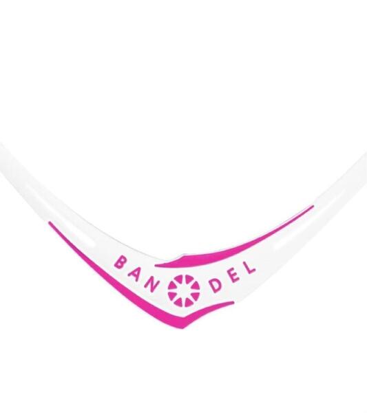 BANDEL(バンデル) クロスネックレス40cm(ホワイト×ピンク)