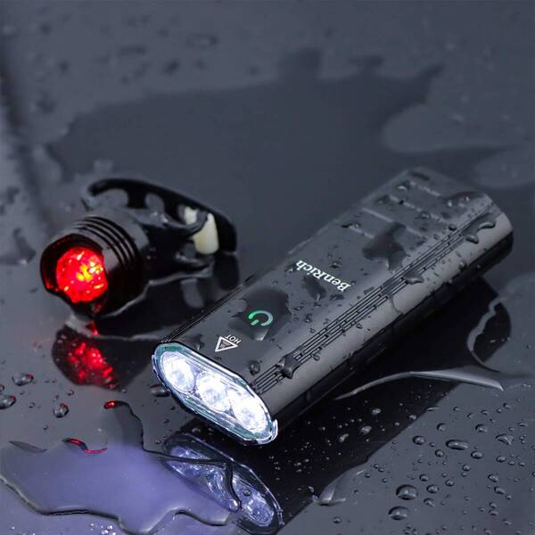 盗難防止ゴムシート付き 自転車用LEDライト 防水仕様&