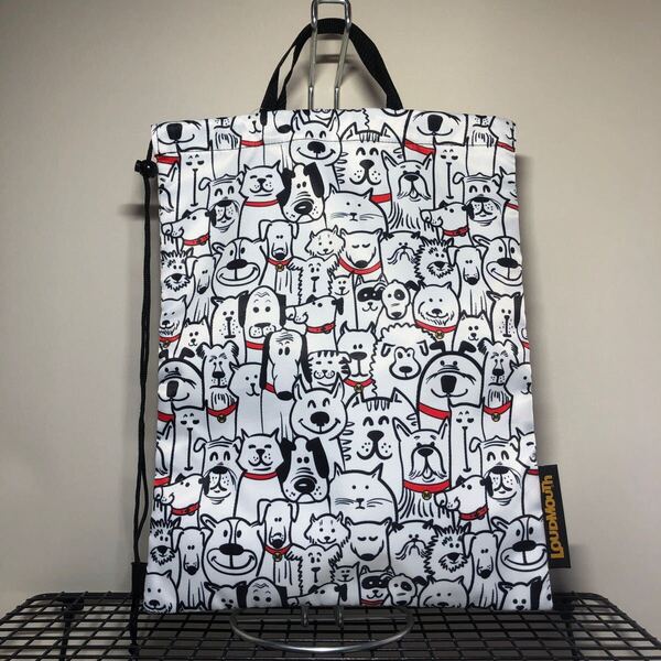 LOUDMOUTH ラウドマウス マルチケース ゴルフシューズケース 小物入れ ランドリーバッグ 巾着袋 LM-MC0002 278:MuttsRedCollars