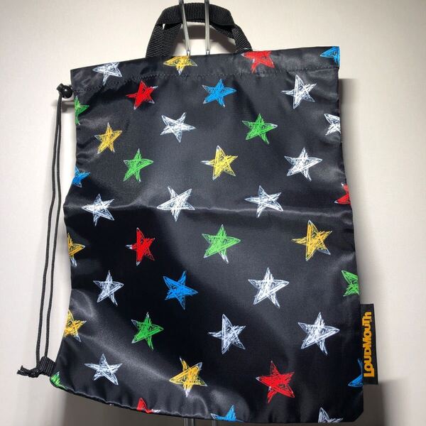 LOUDMOUTH ラウドマウス マルチケース ゴルフシューズケース 小物入れ ランドリーバッグ 巾着袋 LM-MC0002 322:Stars at Night ※紐短め