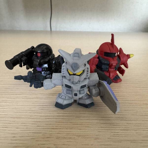 【SDガンダム】ガンダムG-3、高機動型ザクII(黒)、ジョニー・ライデン