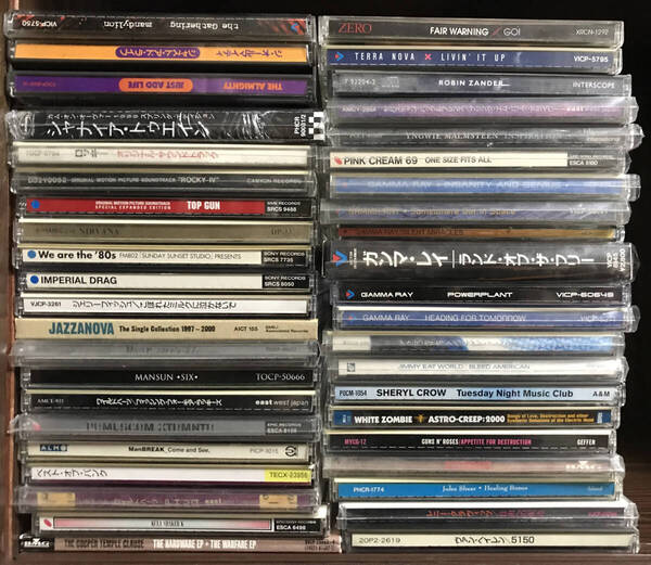 映画CDサントラ3枚(ロッキー、ロッキー4、トップ・ガン)+洋楽CDアルバム(国内盤36枚+直輸入ライブ盤+輸入盤1枚) 計41枚セット