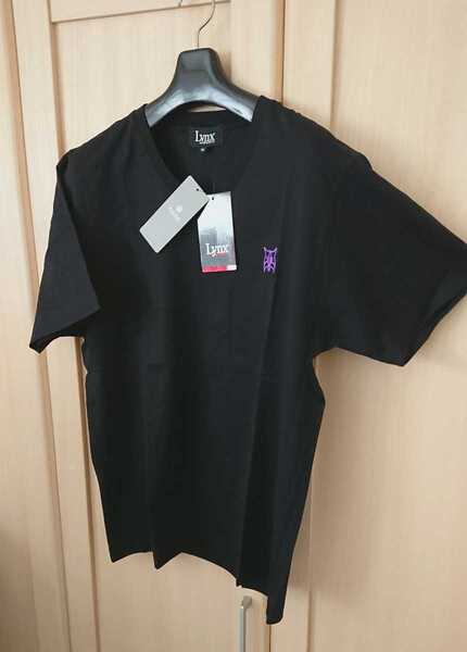 タグ付 nano universe メンズM ナノユニバース 別注 Lynx Sports リンクス ゴルフ Vネック 半袖Tシャツ ブラック 未使用 新品 正規品