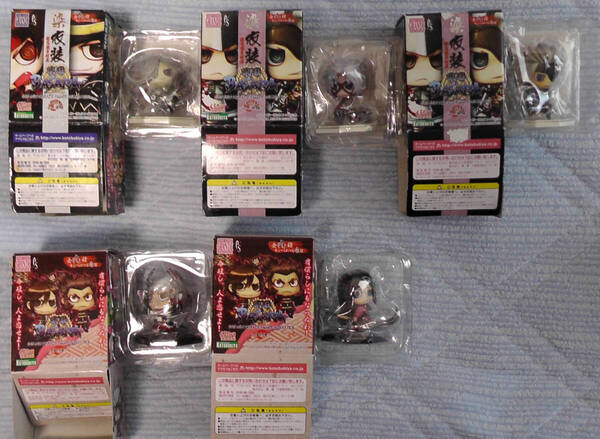ワンコイングランデフィギュアコレクション 戦国BASARA ~第壱陣~、~第弐陣~ 壽屋(KOTOBUKIYA) 5個セット 明智 お市 長政 長曾我部 竹中