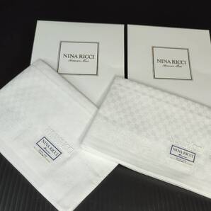 白ハンカチ 2枚セット Nina Ricci ニナリッチ フォーマル 冠婚葬祭 男女兼用 日本製【送料無料】アウトレット 特価 新品 返品可