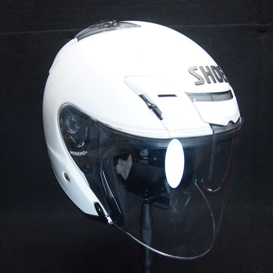 激レア 希少品 SHOEI ショウエイ J-FORCE2 Mサイズ シルバー Yahoo!オークション -「shoei j-force 2」(ジェットヘルメット