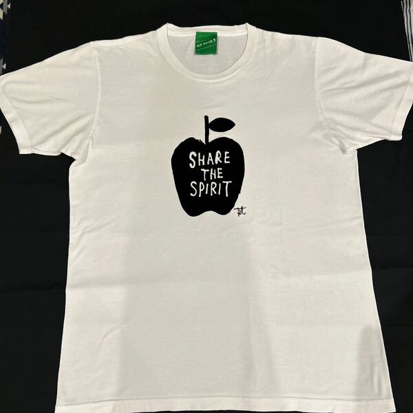 BEAMS ビームス Tシャツ リンゴ フロッキープリント