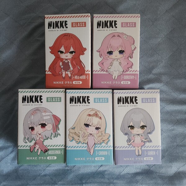 タイトーステーション×勝利の女神:NIKKE グラス 5種コンプリートセット 紅蓮 ドロシー モダニア クラウン レッドフード プライズ