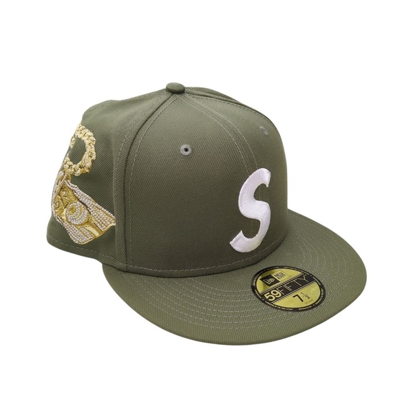 23AW 未使用品 Supreme SUPREME シュプリーム Jesus Piece S Logo New Era イエスス ピース エス ロゴ ニューエラ 7.5 オリーブ キャップ