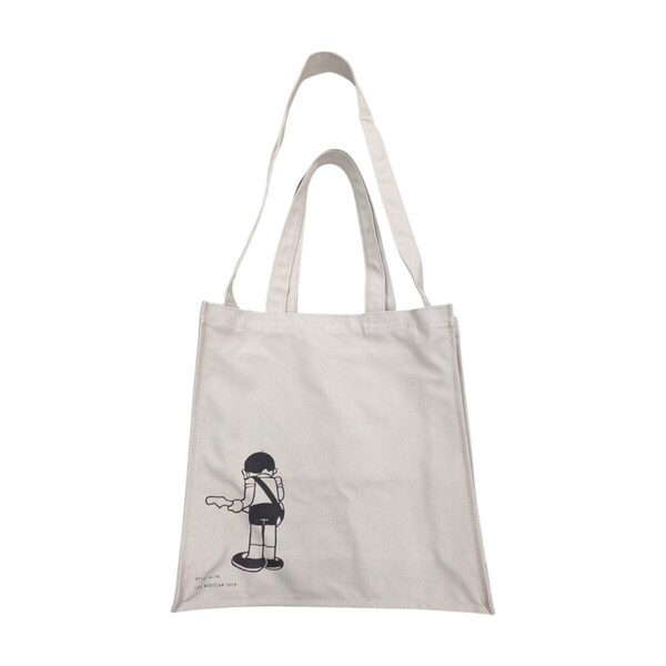 未使用品 LAD MUSICIAN ラッドミュージシャン DORAEMON ドラえもん 2125-925 RECORD SHOULDER BAG トートバッグ ライトグレー