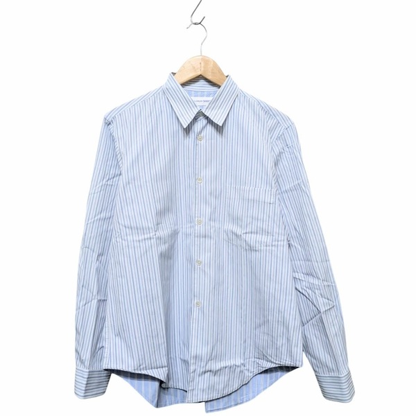 COMME des GARCONS SHIRT コムデギャルソン シャツ ストライプ 長袖シャツ ホワイト ブルー ※品質表記なし