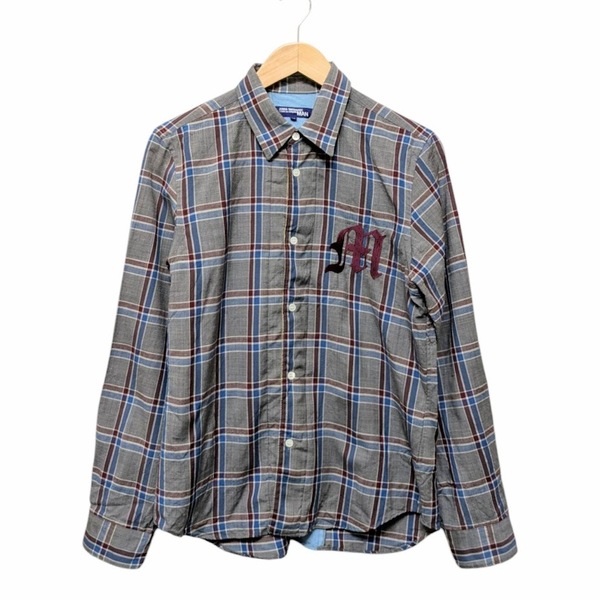 COMME des GARCONS JUNYA WATANABE MAN コムデギャルソン ジュンヤワタナベ 長袖チェックシャツ グレー WG-B009 サイズ