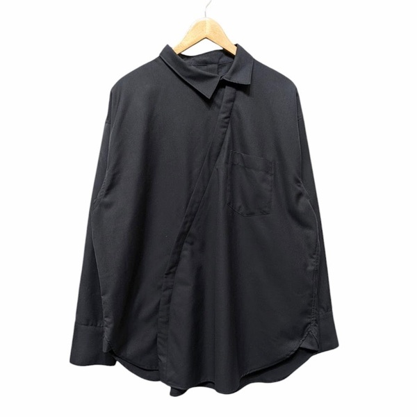 GOAT ESSENCE GE0006 OVER SHIRT 比翼 オーバーシャツ 長袖シャツ ブラック サイズ 2