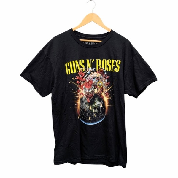 ① 美品 Guns N’ Roses ガンズアンドローゼズ Tシャツ 2025 TOUR Admat ツアー 両面プリント バンドT ロックT ブラック サイズ XXL