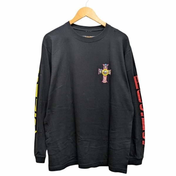 美品 Guns N’ Roses ガンズアンドローゼズ 2025 Tour Globe Long Sleeve T ロンT アリーナ限定 バンドT ロックT ブラック サイズ XL