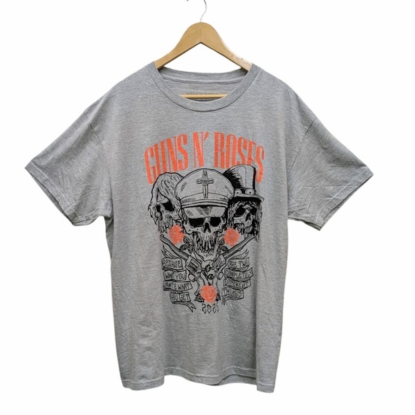 美品 Guns N’ Roses ガンズアンドローゼズ スカル Tシャツ 2025 Japan TOUR Grey Skulls バンドT ロックT グレー サイズ XXL