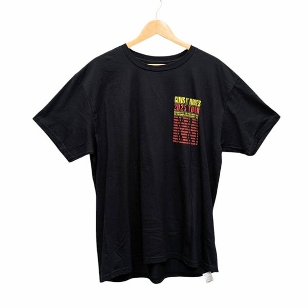 ② 美品 Guns N’ Roses ガンズアンドローゼズ Tシャツ 2025 TOUR Admat ツアー 両面プリント バンドT ロックT ブラック サイズ XXL