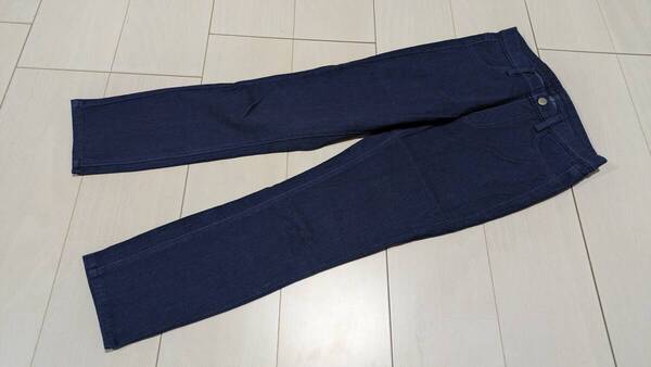 新品 未使用 UNIQLO ユニクロ ウルトラストレッチデニムクロップドレギンスパンツ ダークブルー S