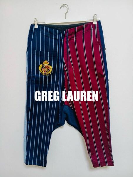 グレッグローレンgreg laurenストライプデザインパンツミックスプレップドロップgreglaurenダブルアールエルRRLプルオーバー
