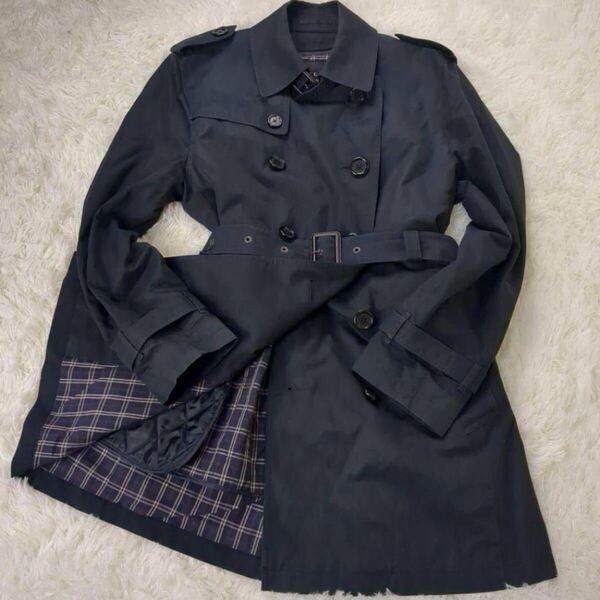 【大特価!!】BURBERRY BLACK LABEL バーバリーブラックレーベル トレンチコート ブラック L 廃盤 人気モデル■