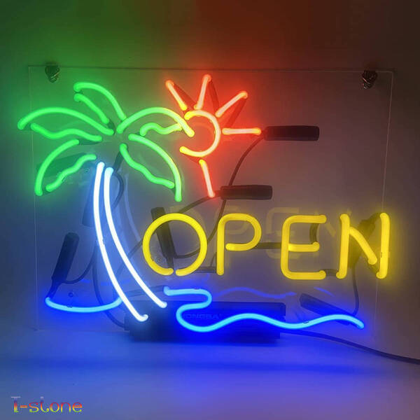 ネオンサイン OPEN看板 常夏のイメージ お洒落なアメリカンスタイル BAR 店舗誘導看板 ルームデコレーション イルミネーション 雰囲気照明