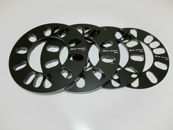 SALE!◆RK DESIGN◆ ホイールスペーサー 8mm 4枚セット 汎用 鍛造アルミ オフセット調整 トレッド調整 ツライチ ヘラフラッシュ