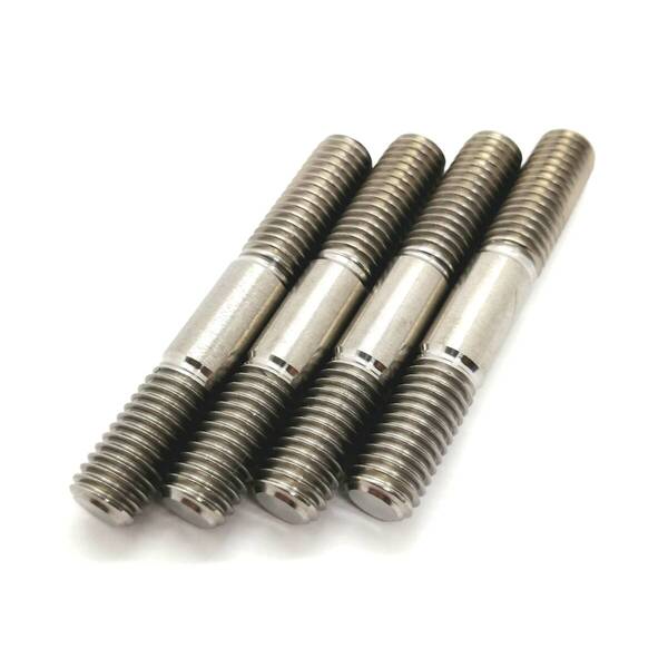 64チタン M8 P1.25 53mm スタッド ボルト 4本 チタン合金 Ti6Al4V