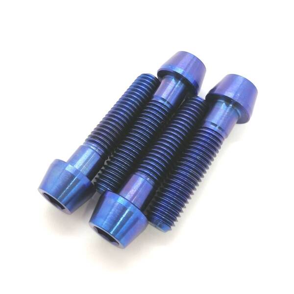 64チタン M8 P1.25 35mm テーパー キャップボルト 4本 チタン合金 Ti6Al4V