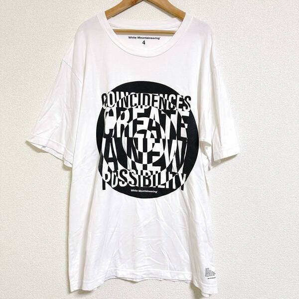 White Mountaineering ホワイトマウンテニアリング 2020VS嵐 大野智さん着用 サークル メッセージロゴ プリントTシャツ サイズ4 XL Y0297