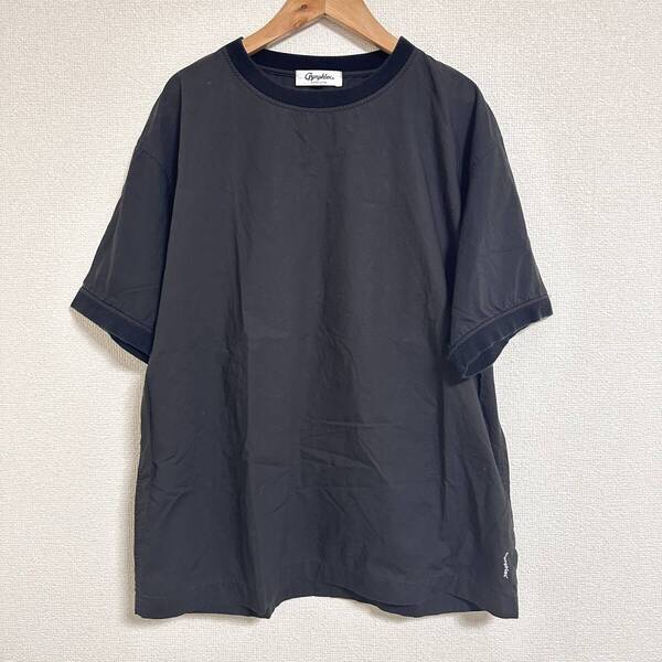 Gymphlex ジムフレックス イージーシャツ J-1345 SUV Tシャツ風プルオーバーシャツ クルーネック リブ切り替え 綿100 サイズ14 黒 Y0336