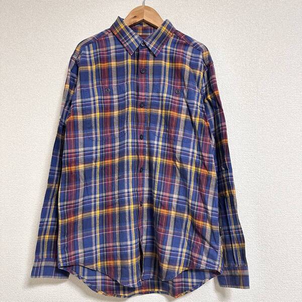 Patagonia パタゴニア WORN WEAR ウォーンウェア オーガニックコットン ライトネルシャツ チェック柄 長袖シャツ XS 青系 Y0344