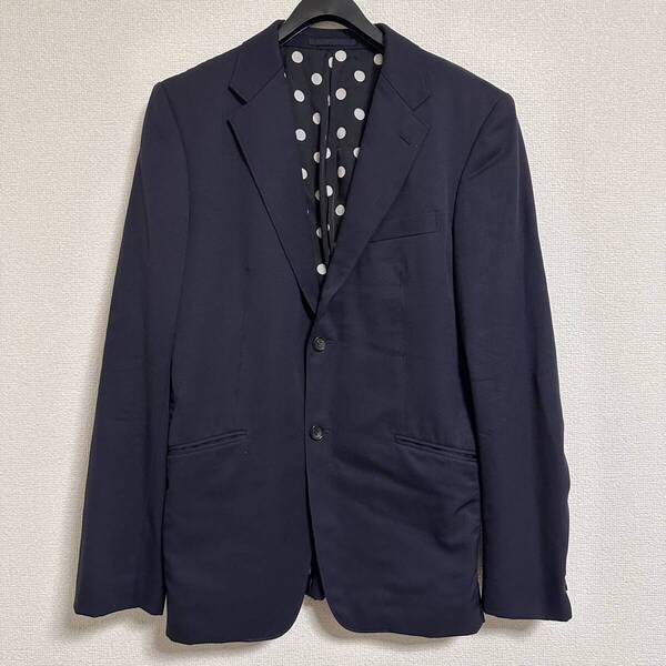COMME des GARCONS HOMME コムデギャルソンオム シングルテーラードジャケット HN-J002 AD2014 濃紺 無地 S Y0383