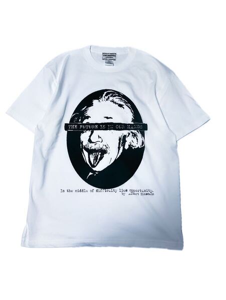 UNFINISHEDアインシュタインTシャツ05001 ホワイト パンク セディショナリーズseditionaries 偉人Tシャツundercover 半袖Tシャツ 半袖