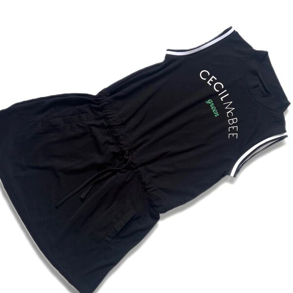 【送料無料】CECIL McBEE green セシルマクビー ゴルフ ワンピース Aライン ハイネック レディース GOLF スカート