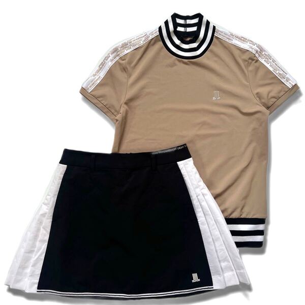 【送料無料】LANVIN SPORT ランバンスポール セットアップ 近年モデル ゴルフ S レディース シャツ スカート GOLF モックネック