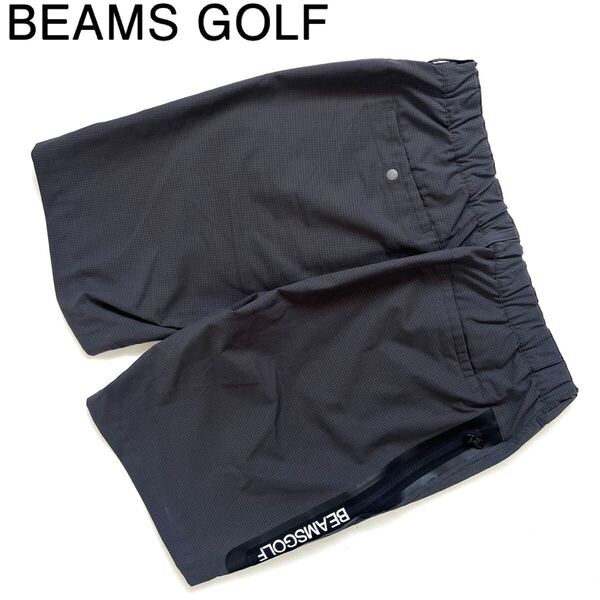 【送料無料】BEAMS GOLF ビームスゴルフ ハーフパンツ ズボン メンズ ロゴ L 黒 ブラック ショートパンツ