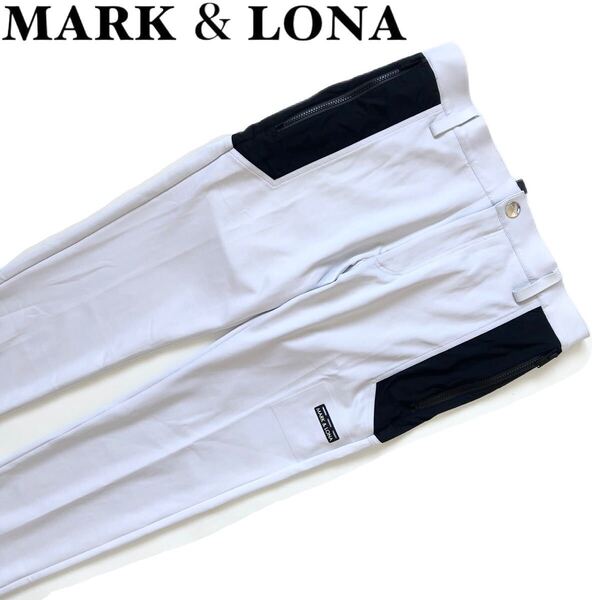 【送料無料】MARK&LONA マークアンドロナ ハイブリッドパンツ メンズ ゴルフ 48 L ホワイト 白 切り替え