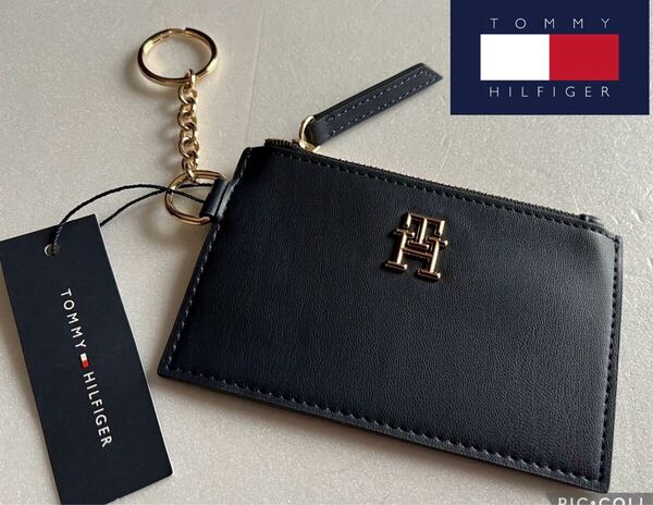 【送料無料】新品■Tommy Hilfiger トミーヒルフィガー カード入れ 小銭入れ コインケース キーケース パスケース IDケース 濃紺