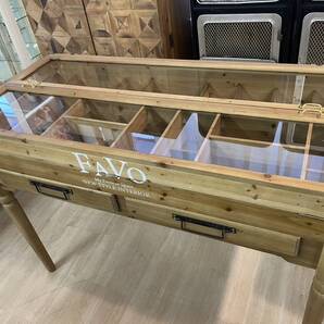 コレクションテーブル コレクションケース テーブル 机 デスク アンティーク 木 ガラスケース 陳列台 展示台 展示棚 陳列棚 棚