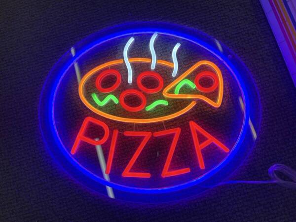 LEDパネル ネオン PIZZA ピザ アメリカン ライト LED 照明 ミラー サインボード 間接照明 サイン 看板 アメリカンダイナー